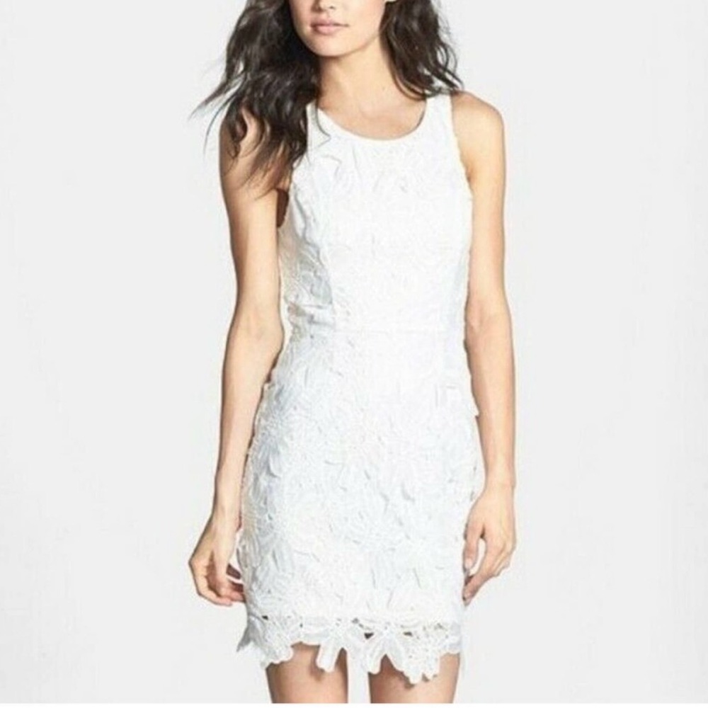 Astr White Lace Dress